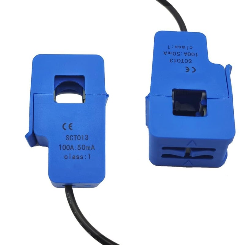 Aivoxe 4Pcs 100A/50mA SCT013000 Non-invasive Split Transformer Sensor SCT-013-000 Split Core Current Sensor Transformer, Blue, 4psct100A - Image 2
